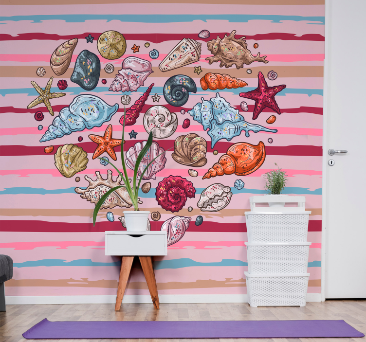 동물 벽 벽화 조개류 해양 생물 - TenStickers