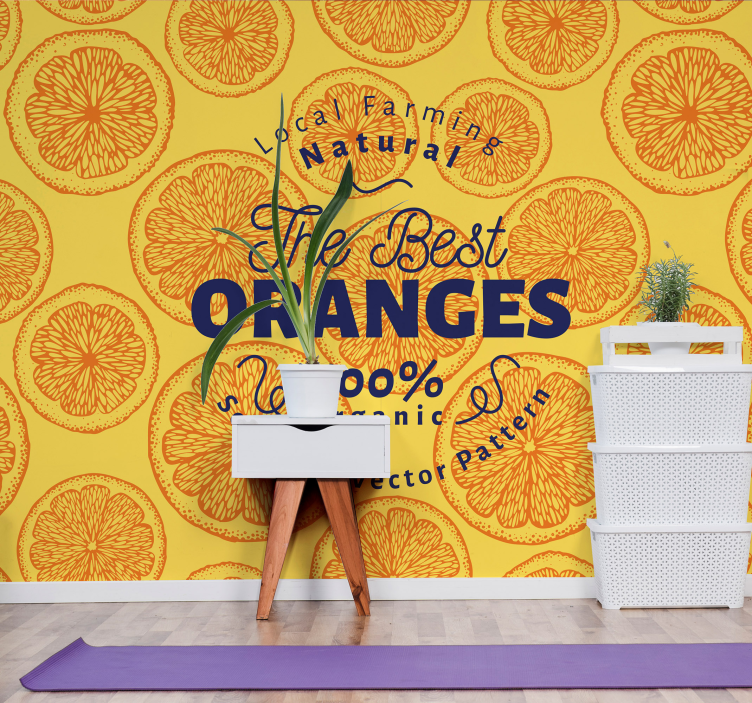 동물 벽 벽화 최고의 오렌지 자연 농사 - TenStickers