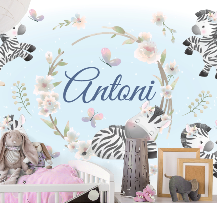 동물 벽 벽화 얼룩말 놀이 디자인 - TenStickers