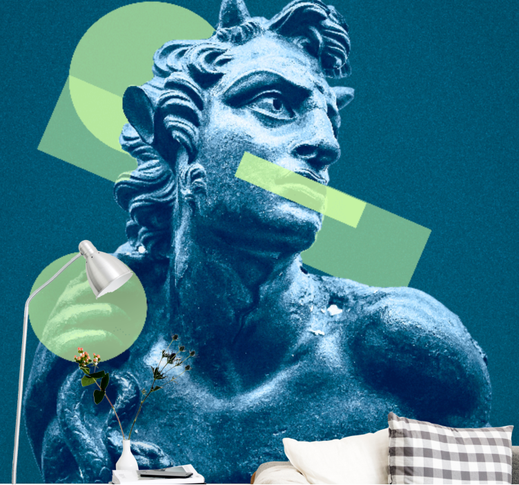 예술 벽화 기하학적 형태의 조각상 - TenStickers