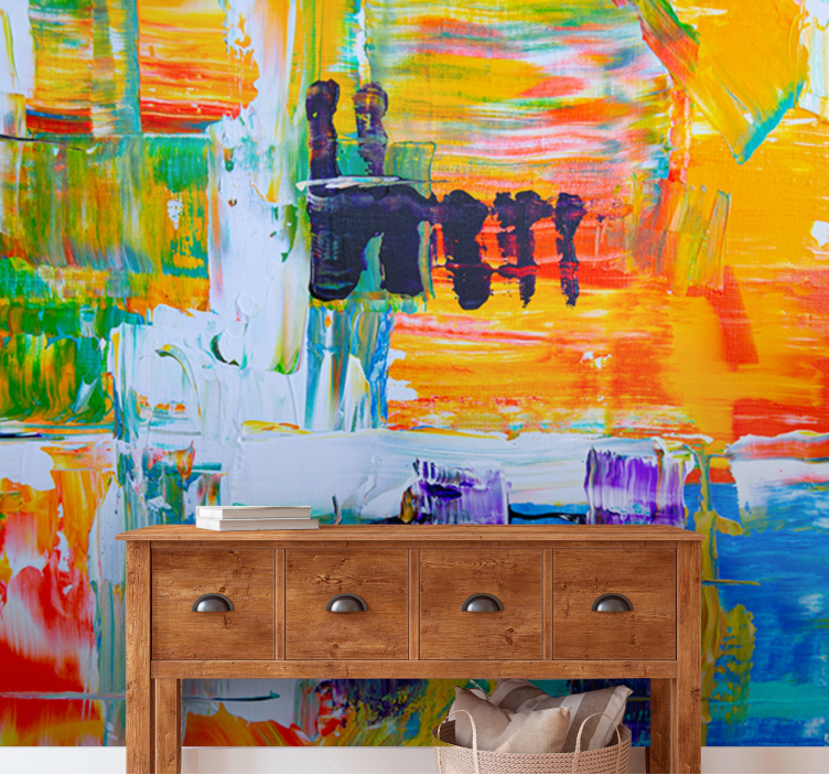 예술 벽화 생동감 넘치는 추상 구성 - TenStickers