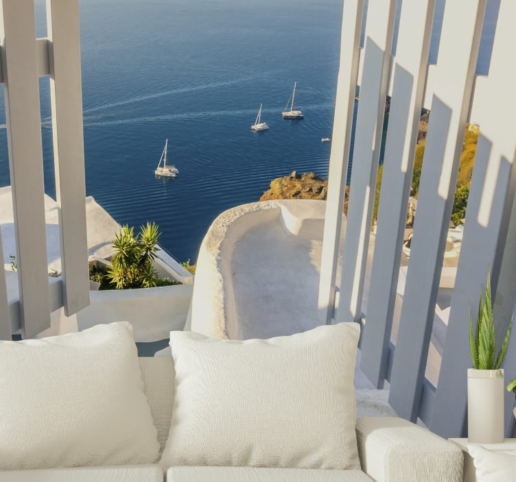 바다 벽화 아래 해변 입구 - TenStickers