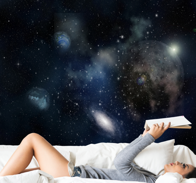 우주와 행성 벽 벽화의 아름다운 전망 - TenStickers