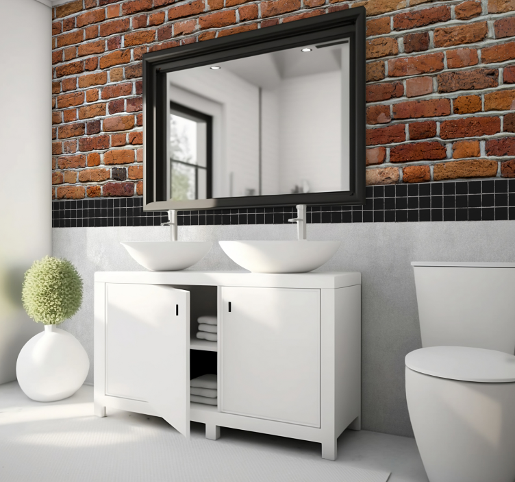 벽화 벽돌 벽돌과 타일로 벽을 짓다벽돌과 타일로 벽을 쌓다 - TenStickers