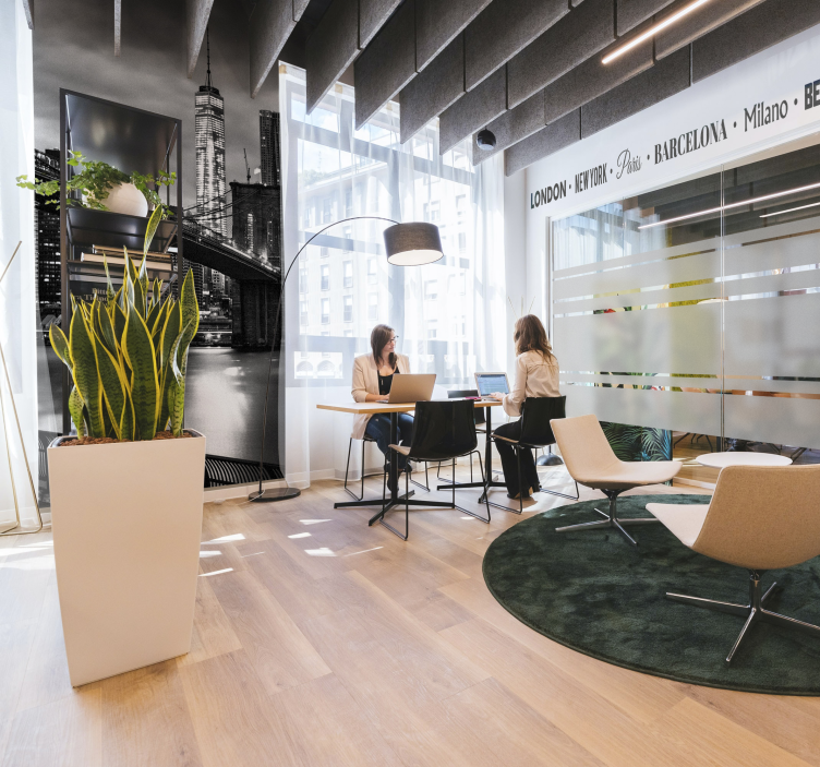 흑백 벽 벽화의 브루클린 다리 - TenStickers