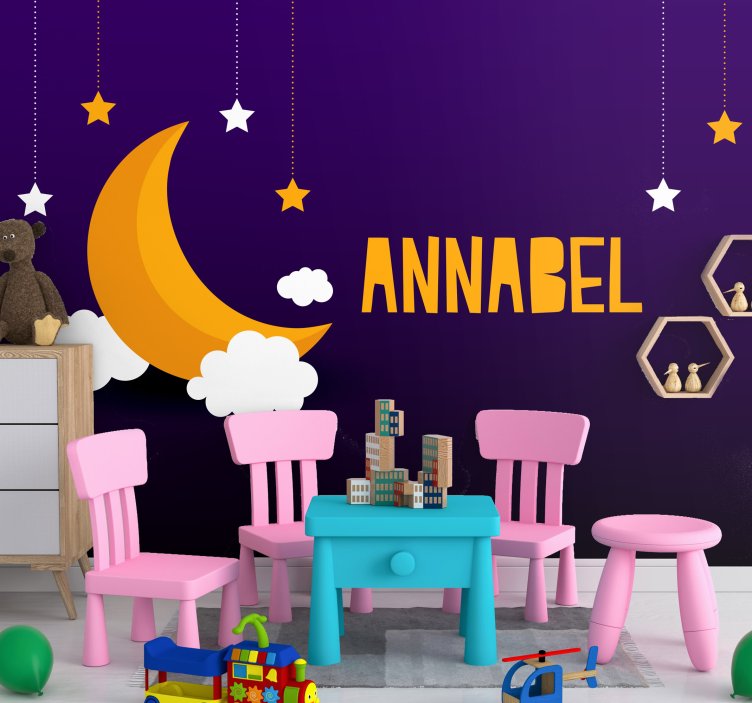 어린이 침실 벽 벽화 천체와 별자리 - TenStickers