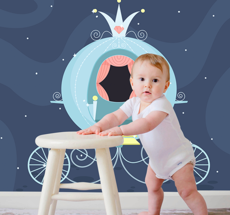 어린이 침실 벽 벽화 동화 속 마차 - TenStickers