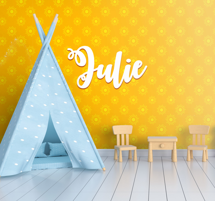 어린이 침실 벽 벽화 해바라기 패턴 배경 - TenStickers