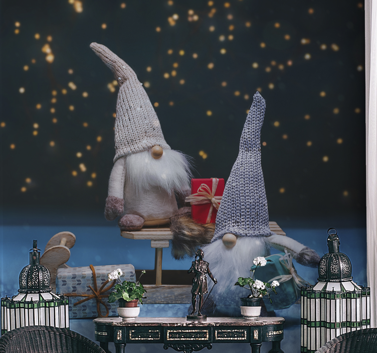 크리스마스 벽화 즐거운 노움 축제 - TenStickers