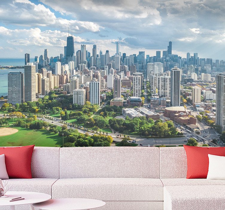 도시 벽 벽화 시카고 시티와 링컨 파크 - TenStickers