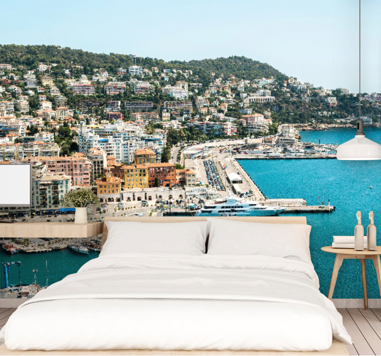 도시와 국가 벽 벽화 해안 도시 경관 뷰 - TenStickers