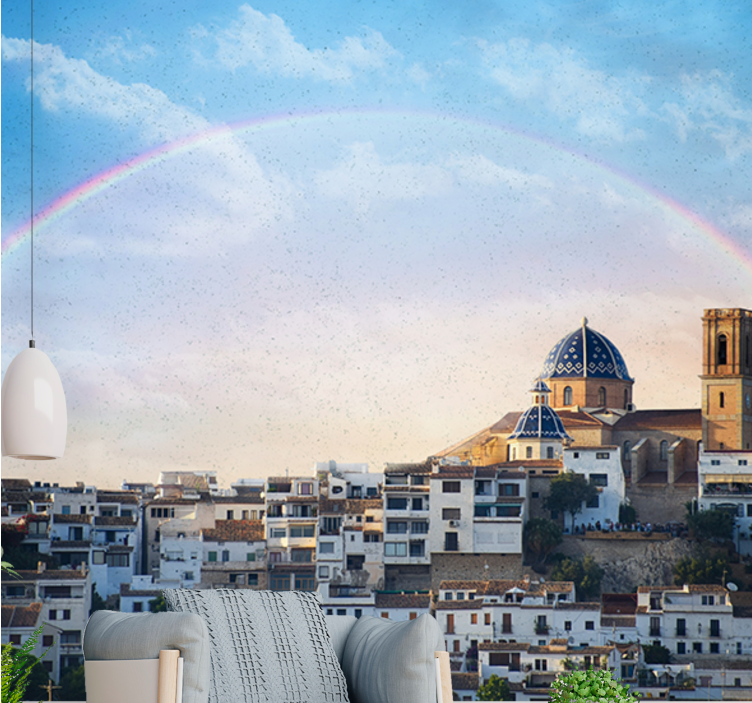 도시와 국가 벽 벽화 해안 마을 건축 - TenStickers