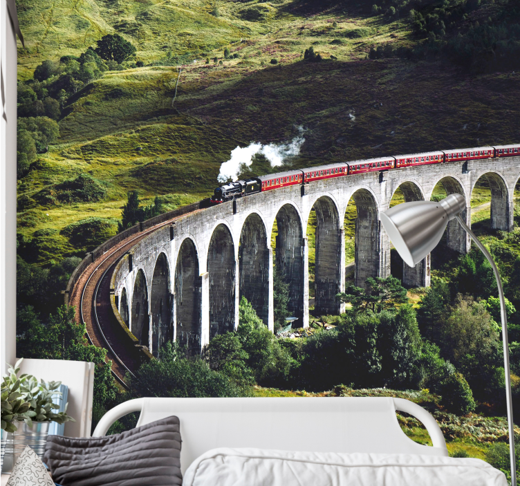 도시와 국가 벽 벽화 아이코닉 철도교 - TenStickers