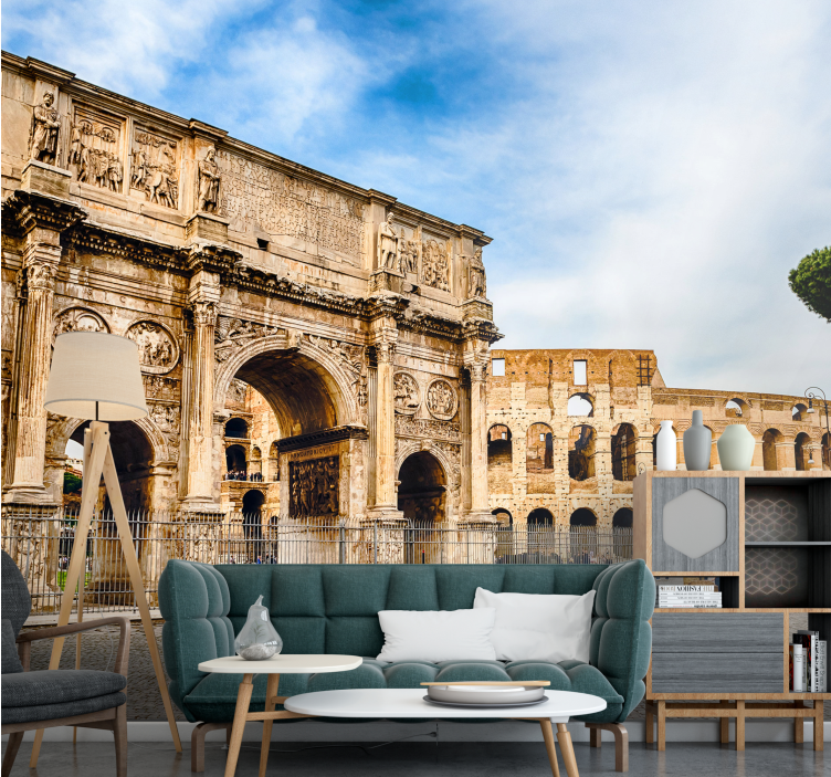 도시와 국가 벽 벽화 로마의 역사적 랜드마크 - TenStickers