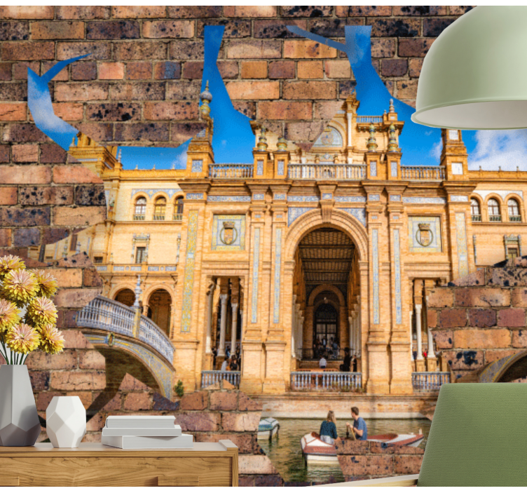 도시와 국가 벽 벽화 세비야의 건축적 웅장함 - TenStickers