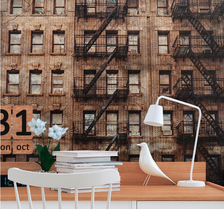 도시와 국가 벽 벽화 도시 벽돌 외관 - TenStickers