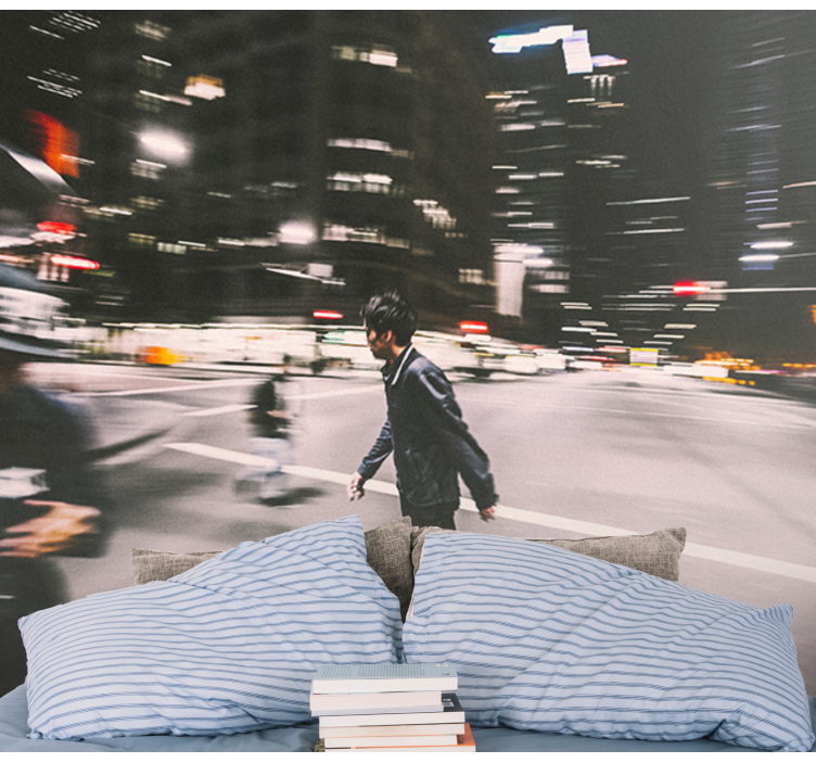 도시와 국가 벽 벽화 도시의 밤 스케이트 - TenStickers