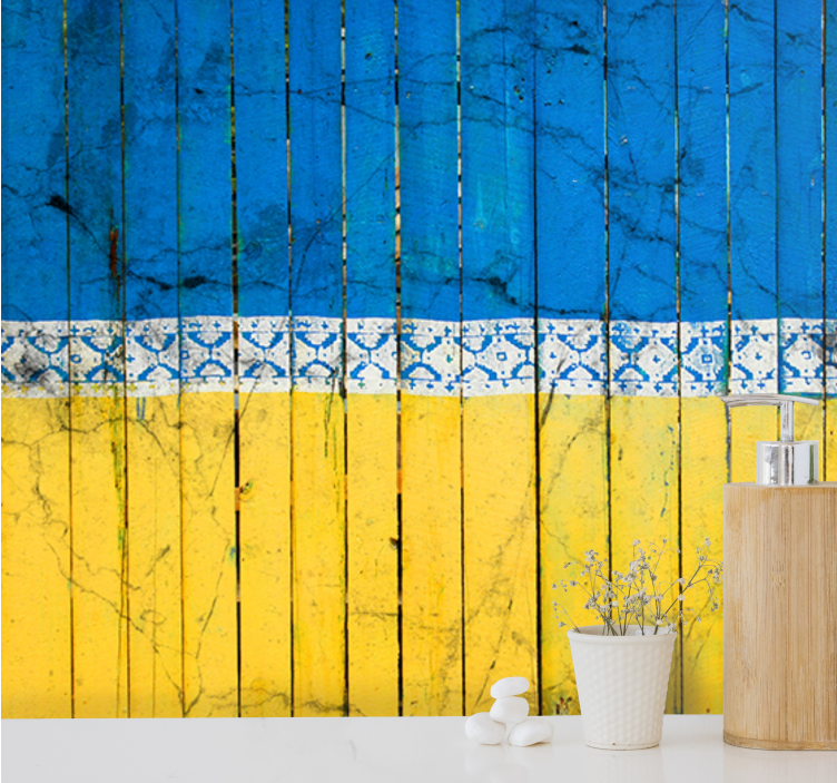 도시와 국가 벽 벽화 나무 판자 패턴 - TenStickers