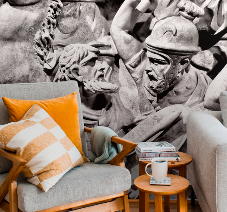 포토 뮤럴 클래식 아트 고대 전투 장면 - TenStickers