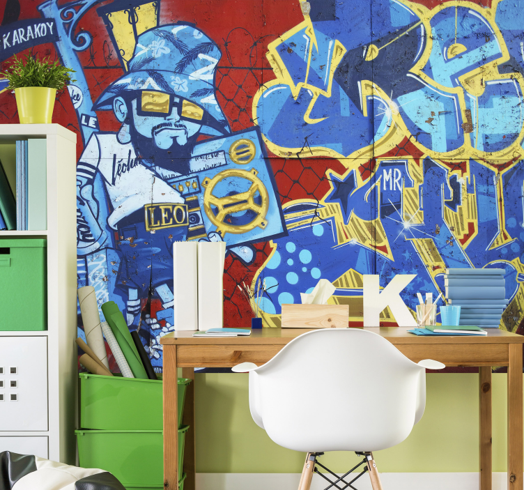 멋진 낙서 도시 예술 벽 벽화 - TenStickers