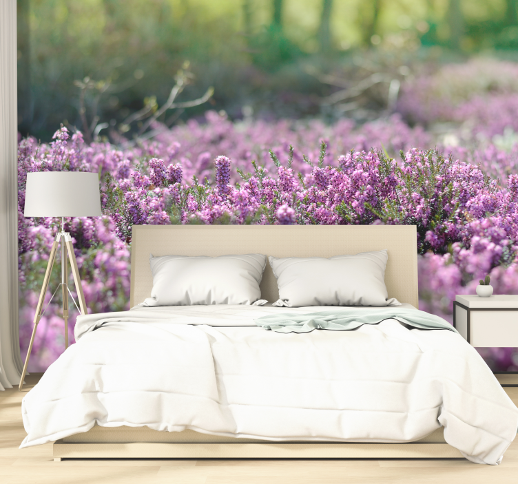 꽃 벽 벽화 피는 헤더 - TenStickers