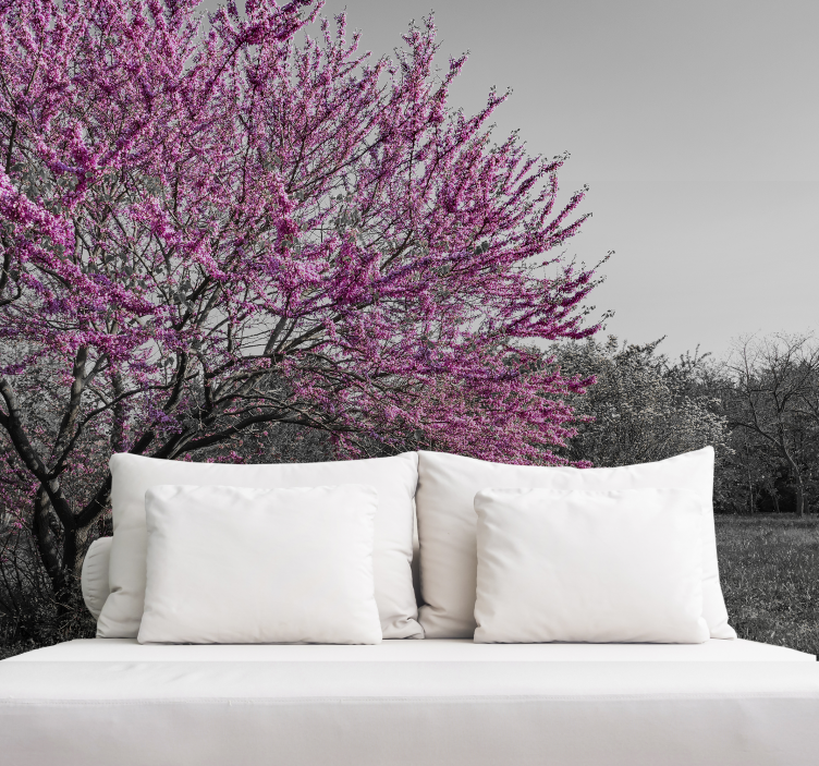 꽃 벽 벽화 벚꽃 나무 - TenStickers