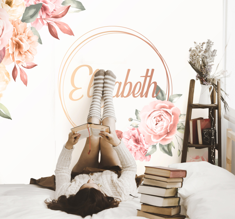 꽃 벽 벽화 맞춤형 식물 배열 - TenStickers