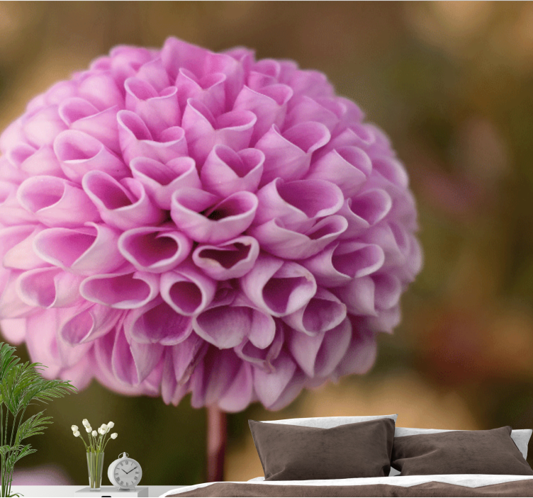 꽃 벽 벽화 핑크 플로럴 스피어 - TenStickers