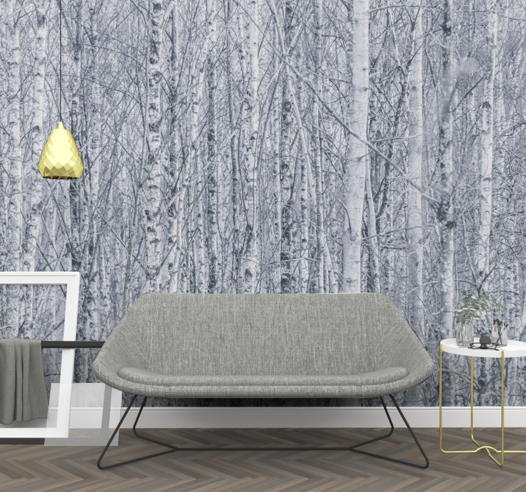 숲 벽 벽화 자작나무 숲의 야생 - TenStickers