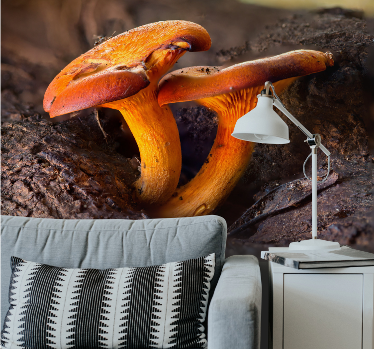 숲 벽 벽화 버섯 자연 풍경 - TenStickers