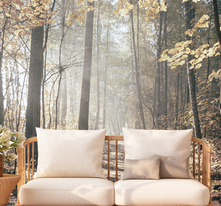 숲 벽 벽화 고요한 가을 길 - TenStickers