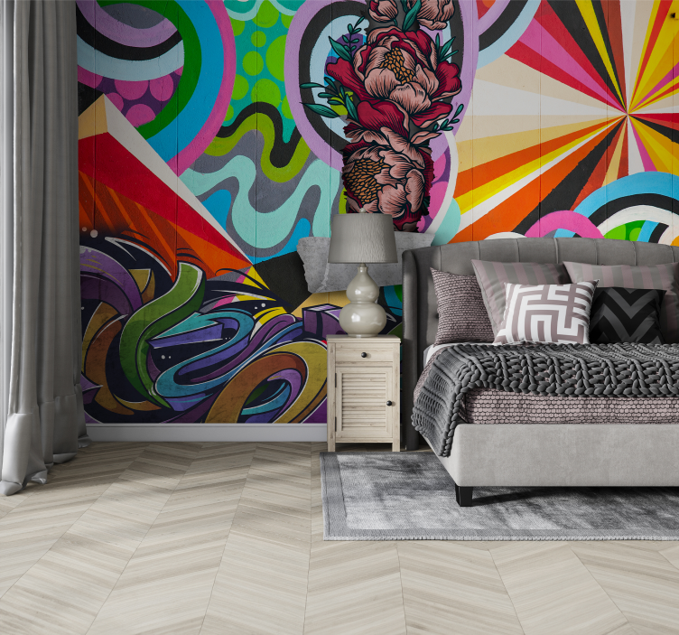 낙서 도시 예술 벽 벽화 - TenStickers