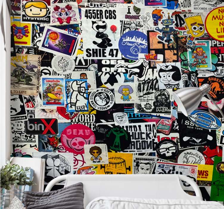 Murales de arte urbano 화려한 스티커 콜라주 - TenStickers