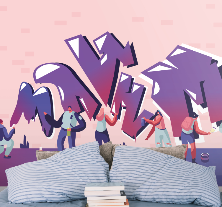 Murales de arte urbano 창의적인 도시 표현 예술 - TenStickers