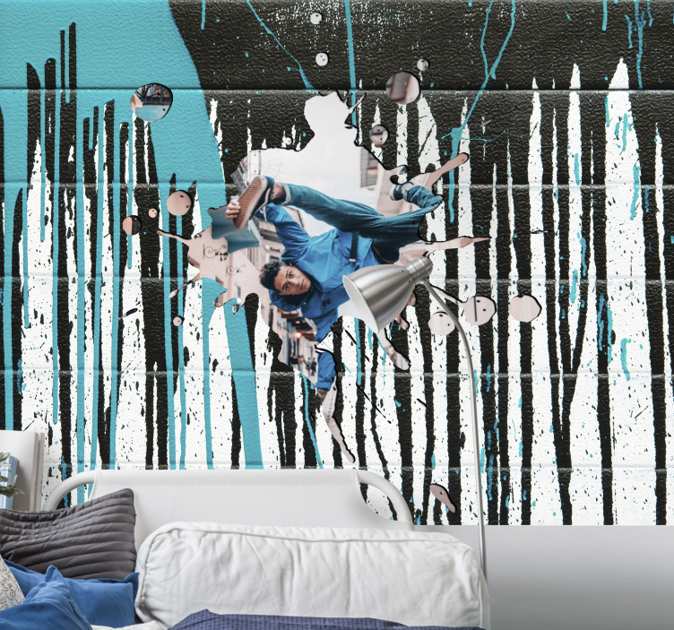 Murales de arte urbano 스케이트보드 역동적 액션 - TenStickers