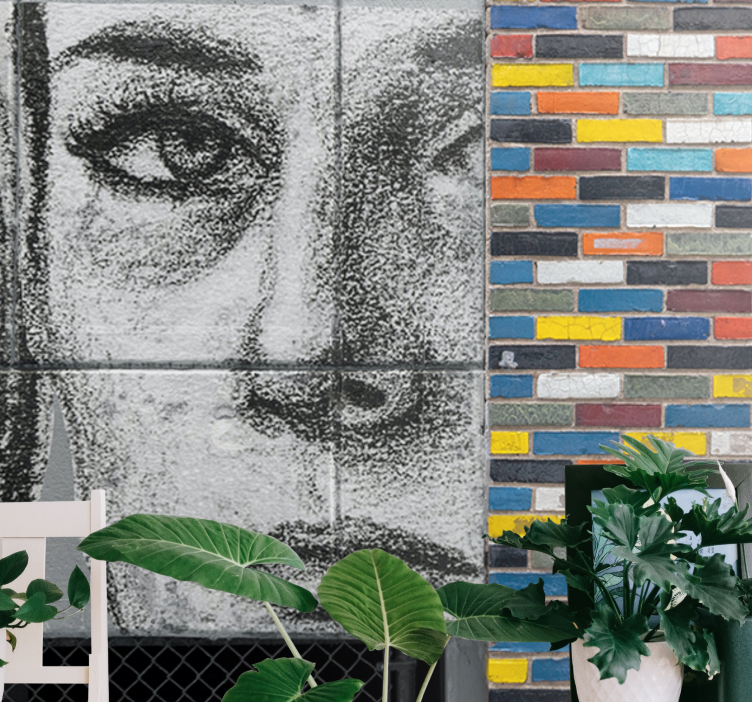 Murales de arte urbano 독특한 도시 초상화 - TenStickers