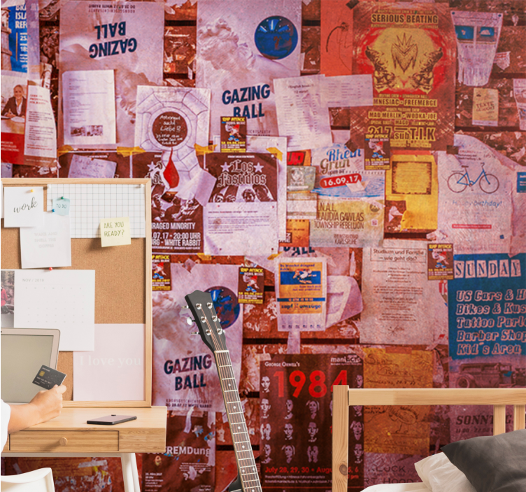 Murales de arte urbano 도시 콜라주 포스터 - TenStickers