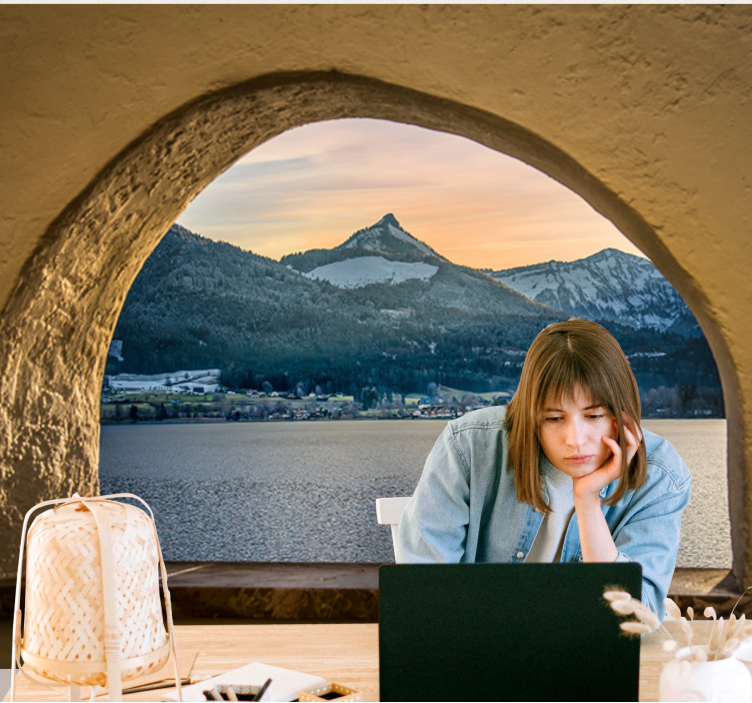 풍경 벽 벽화 알프스 호수 경관 - TenStickers