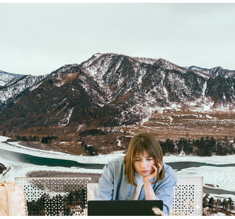 풍경 벽 벽화 산과 강의 풍경 - TenStickers