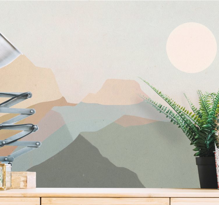 풍경 벽 벽화 산의 황혼 풍경 - TenStickers