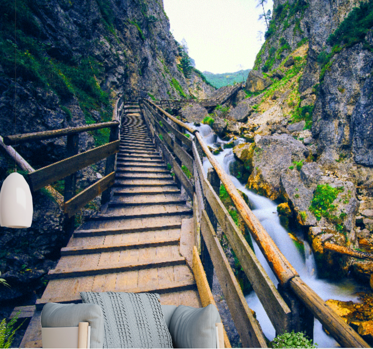 풍경 벽 벽화 아름다운 산길 - TenStickers