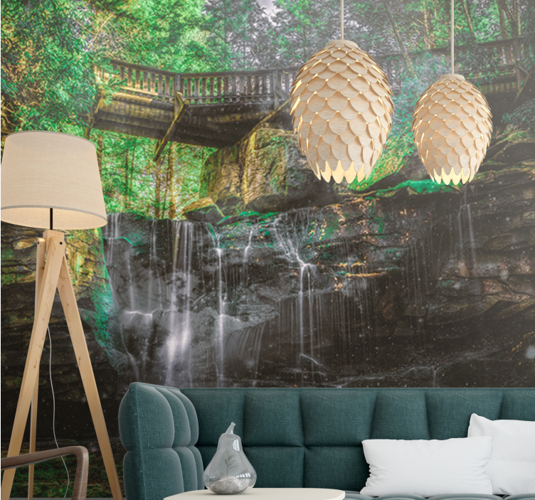 풍경 벽 벽화 아름다운 폭포 경치 - TenStickers