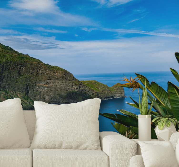 풍경 벽 벽화 해안의 산 전망 - TenStickers