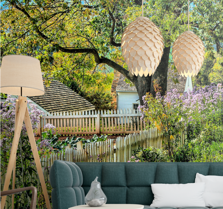 풍경 벽 벽화 고요한 정원 풍경 - TenStickers