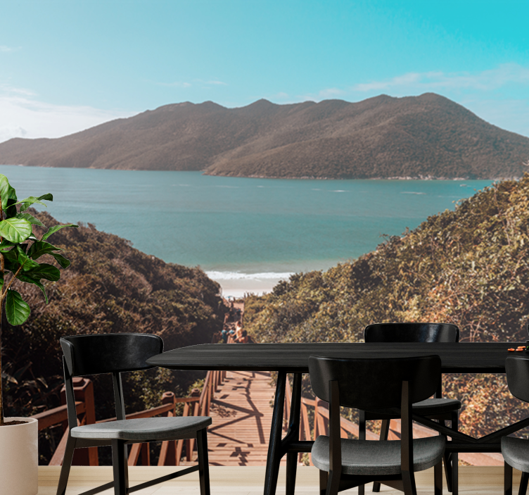 풍경 벽 벽화 고요한 바다 산책로 - TenStickers