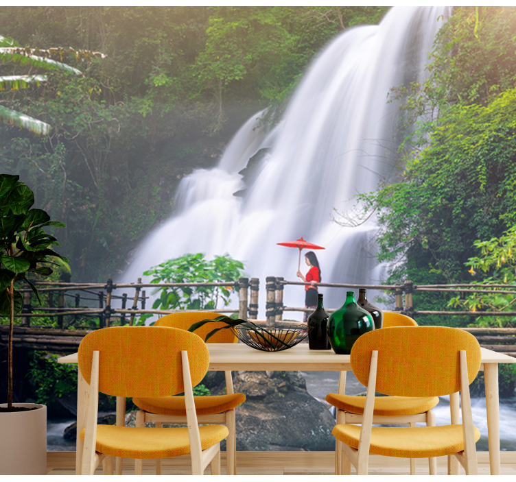 풍경 벽 벽화 고요한 폭포 풍경 - TenStickers