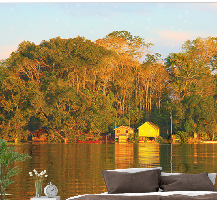 풍경 벽 벽화 평화로운 물 경치 반사 - TenStickers