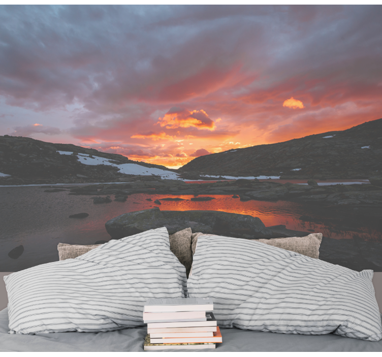 풍경 벽 벽화 아름다운 석양 반사 - TenStickers