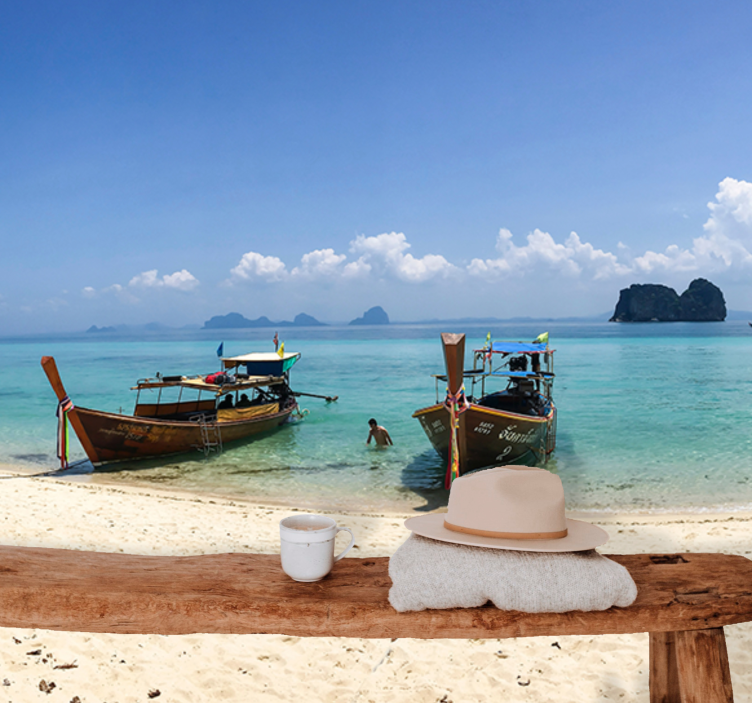 풍경 벽 벽화 열대 해변 풍경 - TenStickers