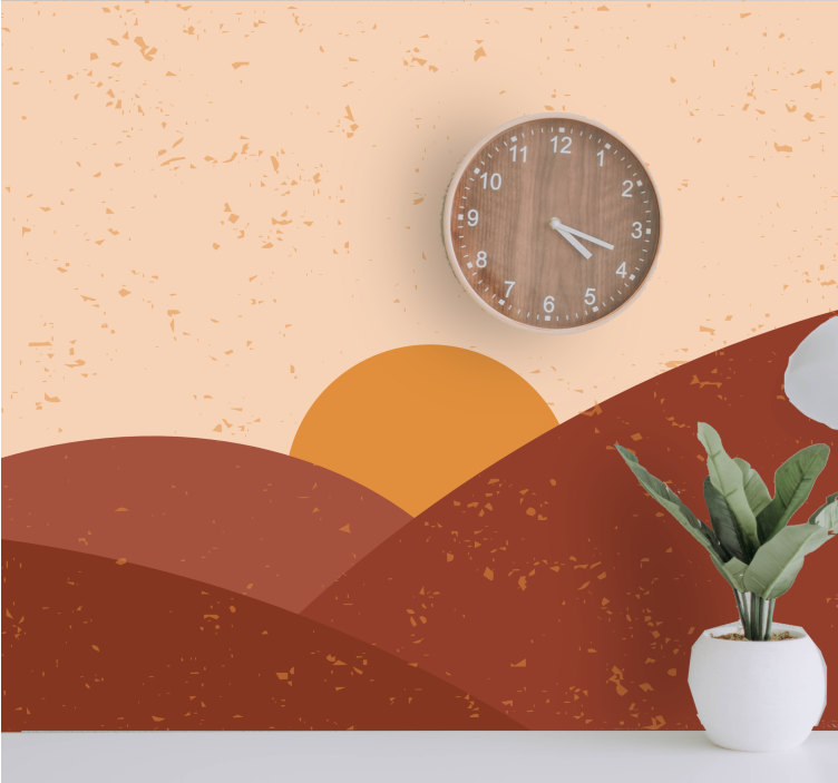 풍경 벽 벽화 저녁 하늘의 봉우리 위 - TenStickers